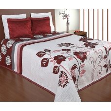 Dvipusė lovatiesė "Gėlių Sodas", 250x260 cm (raudona)
