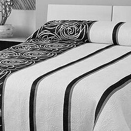 Dvipusė lovatiesė "Modernus Šuolis", 250x260 cm (juoda-balta) 1