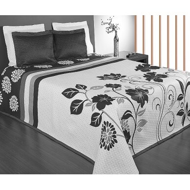 Dvipusė lovatiesė "Gėlių Sodas", 250x260 cm + 2 užvalkaliukai pagalvėms (50x50 cm)