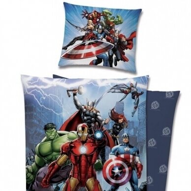 Dvipusis patalynės komplektas "Avengers", 140x200 cm 1