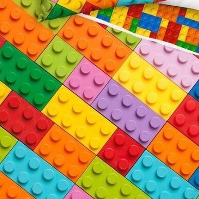 Dvipusis patalynės komplektas "Lego play", 140x200 cm 2