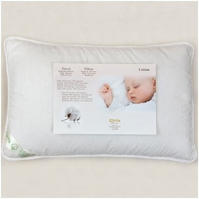 Medvilninė pagalvė vaikui, 40x60 cm