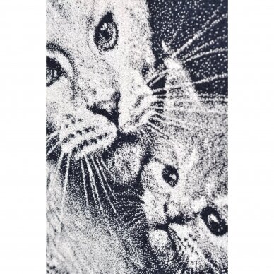 Medvilninis rankšluostis "Katinų šeima", 67x150 cm