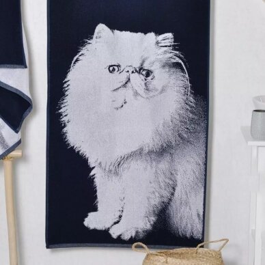 Medvilninis rankšluostis "Persų katė", 67x150 cm