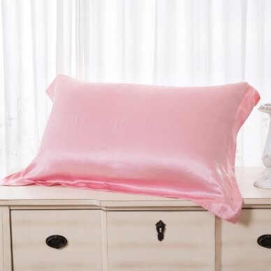 Mulberry šilko pagalvės užvalkalas (rožinė), 19 momų (M/M)