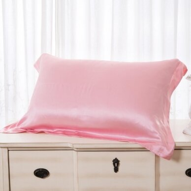 Mulberry šilko pagalvės užvalkalas (rožinė), 22 momai (M/M)