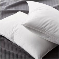 Žąsų pūkinė pagalvė su tiku (90%-pūkų, 10%-plunksnų) EXCLUSIVE ULTRA , 60x60 cm
