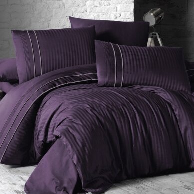 Patalynės komplektas "Deluxe Stripe Style Purple", 6 dalių, 200x220 cm