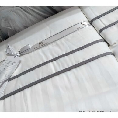Patalynės komplektas "Stripe Style Beyaz", 6 dalių, 200x220 cm
