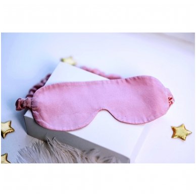 Šilkiniai miego akiniai (šviesiai rožiniai)