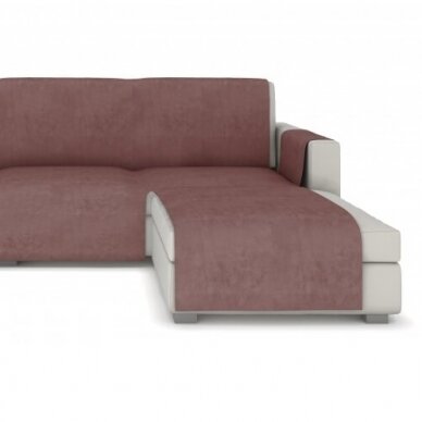 Sofos užtiesalas "Longue" kampinei sofai (rožinė/avietinė, kairė) 1