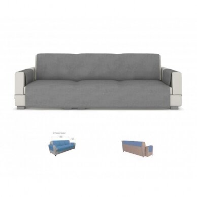 Sofos užtiesalas "Lounge" trivietei sofai (pilkas) 2