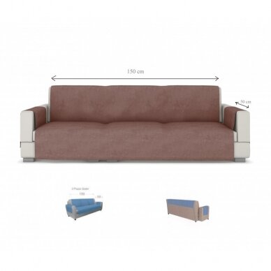 Sofos užtiesalas "Lounge" trivietei sofai (rožinė/avietinė) 2