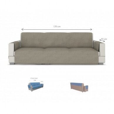 Sofos užtiesalas "Lounge" trivietei sofai (smėlio) 2