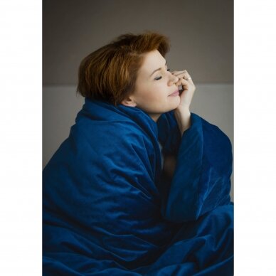 Sunkios antklodės užvalkalas GRAVITY BLANKET®, 150x220 cm (mėlyna) 5