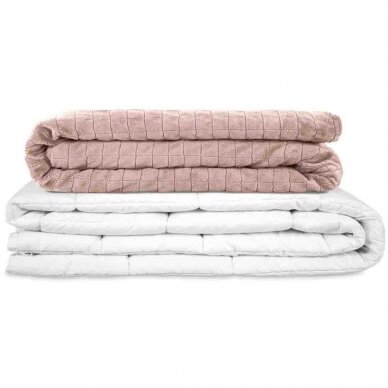 Sunki antklodė SU užvalkalu GRAVITY BLANKET®, 135x200 cm (rožinė)
