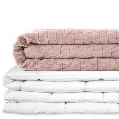 Sunki antklodė SU užvalkalu GRAVITY BLANKET®, 150x220 cm (rožinė) 1