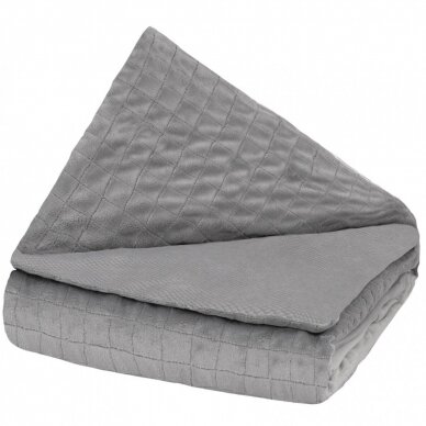 Sunkios antklodės užvalkalas GRAVITY BLANKET®, 150x220 cm (pilka)