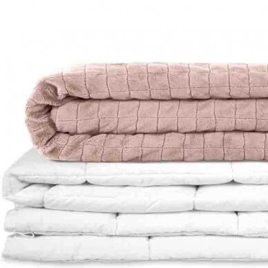 Sunkios antklodės užvalkalas GRAVITY BLANKET®, 135x200 cm (rožinė)