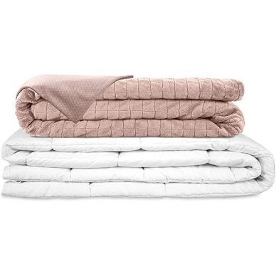 Sunkios antklodės užvalkalas GRAVITY BLANKET®, 135x200 cm (rožinė) 2