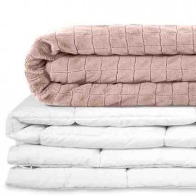 Sunkios antklodės užvalkalas GRAVITY BLANKET®, 150x220 cm (rožinė) 1
