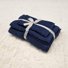 Trijų medvilninių rankšluosčių komplektas "Blue"