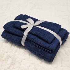 Trijų medvilninių rankšluosčių komplektas "Blue"
