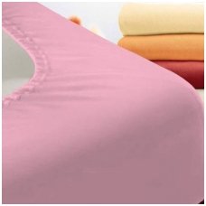 Trikotažinė paklodė su guma (rožinė)