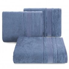 Veliūrinis bambukinis vonios rankšluostis „Runa“ (mėlyna)
