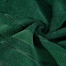 Veliūrinis bambukinis vonios rankšluostis „Runa“ (tamsiai žalia)