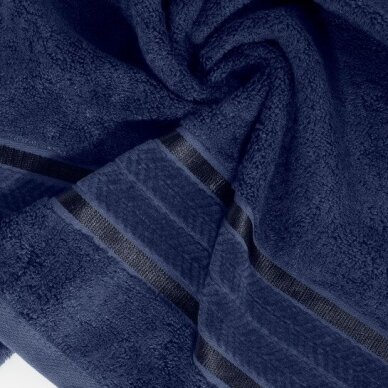 Veliūrinis bambukinis vonios rankšluostis „Miroko“ (tamsiai mėlyna)