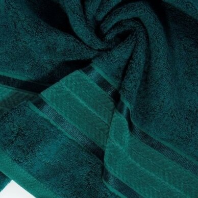 Veliūrinis bambukinis vonios rankšluostis „Miroko“ (tamsiai žalia) 1
