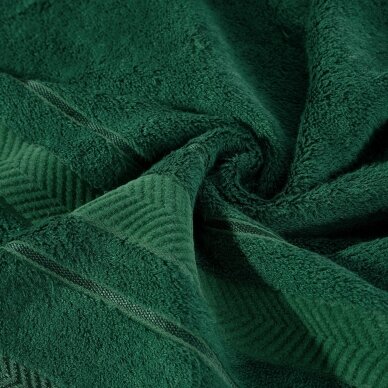 Veliūrinis bambukinis vonios rankšluostis „Runa“ (tamsiai žalia) 1