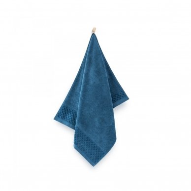 Veliūrinis Egipto medvilnės rankšluostis "Karla" (mėlynas)