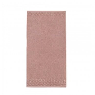 Veliūrinis Egipto medvilnės rankšluostis "Karla" (pelenų rožinė)