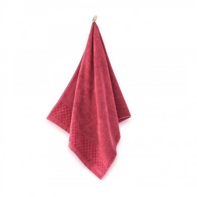 Veliūrinis Egipto medvilnės rankšluostis "Karla" (raudonas)