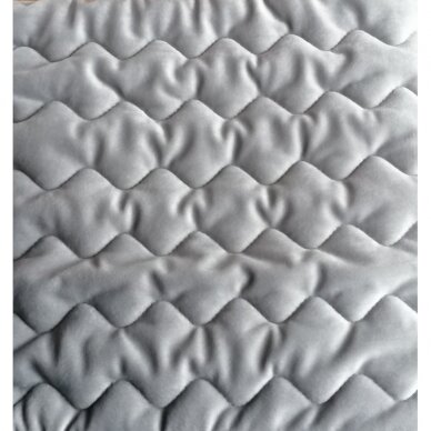 Velveto lovos užtiesalas "Naroa Gris", 250x270 cm (pilka) (2 užvalkaliukai)