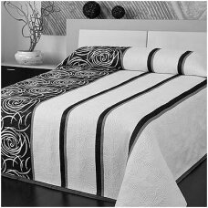 Dvipusė lovatiesė "Modernus Šuolis", 250x260 cm (juoda-balta)