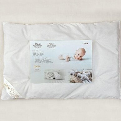 Vilnonė pagalvė kūdikiui, 40x60 cm