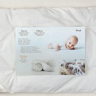 Vilnonė pagalvė kūdikiui, 40x60 cm 1