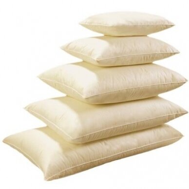 Žąsų pūkinė pagalvė su tiku (70%-pūkų, 30%-plunksnų) LUX ULTRA , 70x70 cm